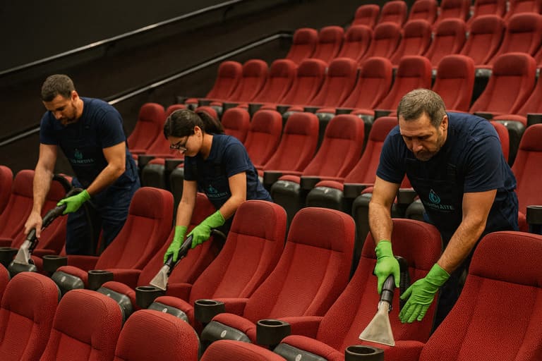 Химчистка кресел в кинотеатре CleanLite